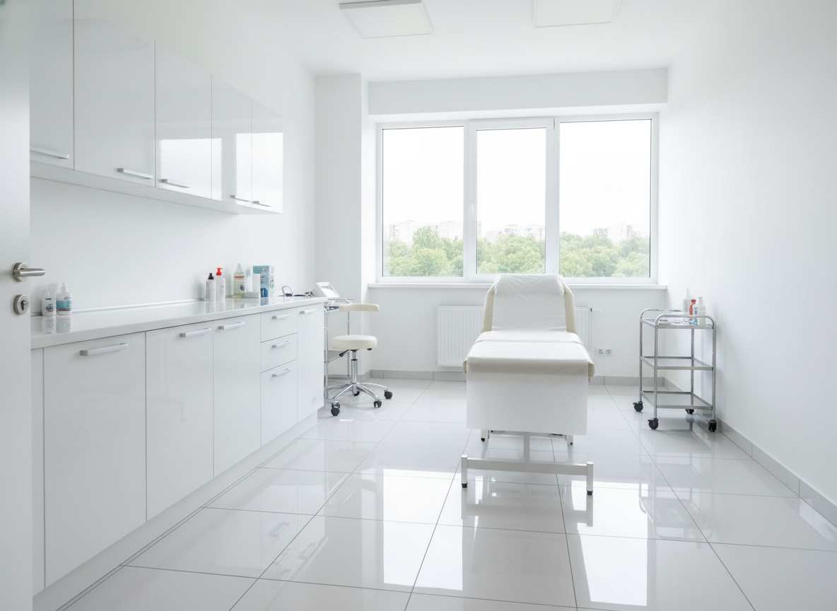 Praxisreinigung in einem hygienisch sauberen Behandlungsraum